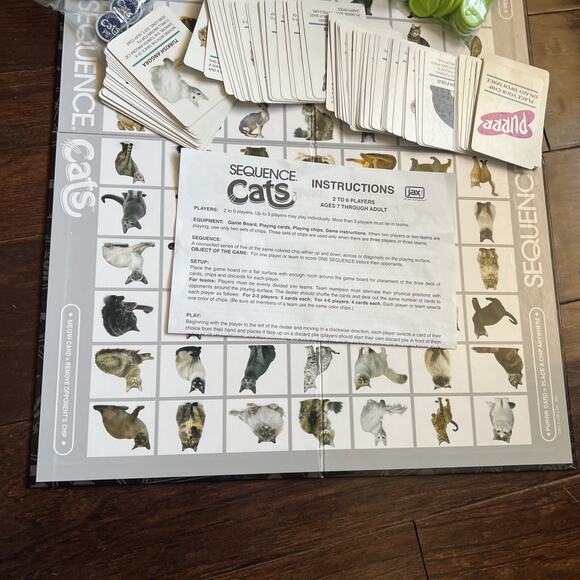 Sequence Cats COMPLETE Jax 2013 Cards Board Game Family Kids Animals Pets - Picture 6 of 6